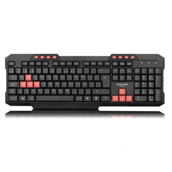 Teclado USB Enkore Cadet ENK 515 Negro/Rojo