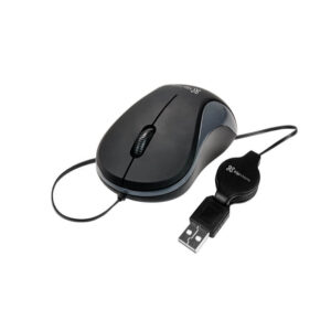 Mouse Rectractil USB Klip Xtreme KMO-113 Negro