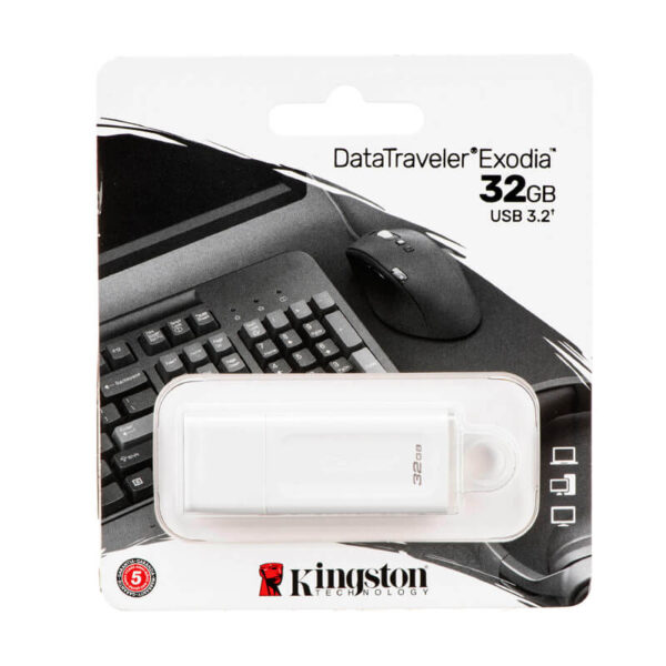 Memoria USB Kingston DataTraveler Exodia 32GB USB 3.2 Blanco