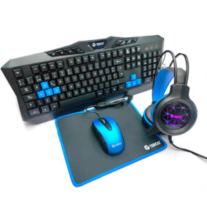 Ki Teros 4 en 1 TE-4050B Teclado Mouse Auriculares Pad Mouse Blue