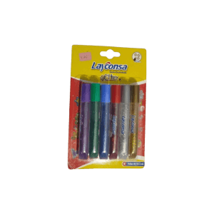 Goma Escarchada Layconsa Glitter Pack x 6 Unidades 10.5 ml para Manualidades Escolares