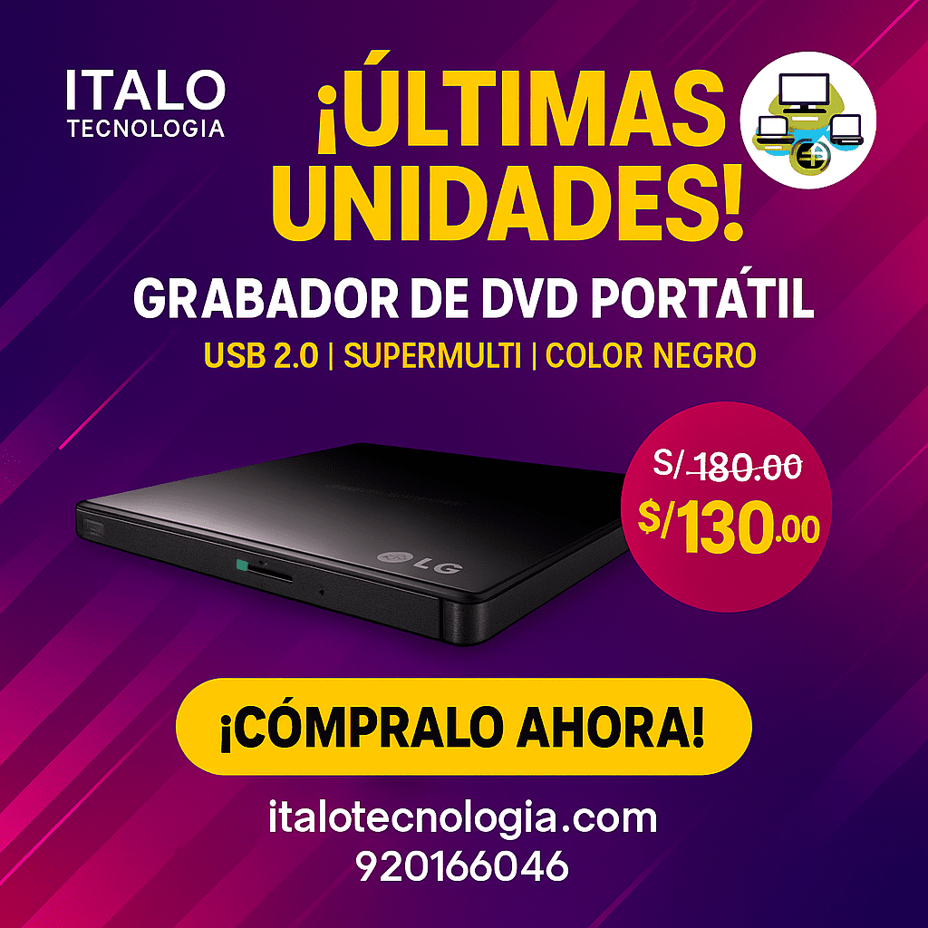 Grabador DVD Portatil LG