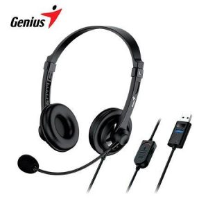 Audífono con micrófono Genius HS-230U USB-A 2.4M Negro