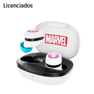 Audífono con micrófono Licenciado Xtech True Inalámbrico Ghost Spider Bluetooth 5.1 12H 10M Blanco