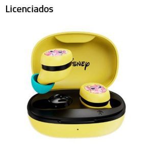 Audífono con micrófono Licenciado Xtech True Inalámbrico Stitch Bluetooth 5.1 12H 10M Amarillo