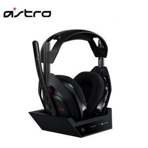 Audífono con micrófono Logitech G Astro A50 Lightspeed/BT/PS5/PC/Xbox Playsync Audio + Base Negro