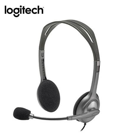 Audífono con micrófono Logitech H111 Plateado
