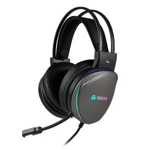 Auriculares gaming TEROS TE-8170N, USB, Luces RGB