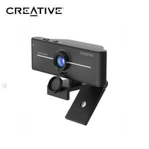 Cámara Creative Live! Cam Sync 4K UHD 2160p Dual Mic USB con Tapa Negro