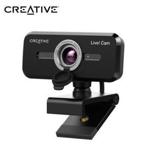 Cámara Creative Live! Cam Sync V2 FHD 1080p con Tapa Dual Mic USB Negro