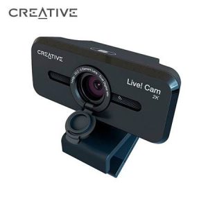Cámara Creative Live! Cam Sync V3 2K QHD1440P 4X Zoom Dual Mic USB con Tapa Negro