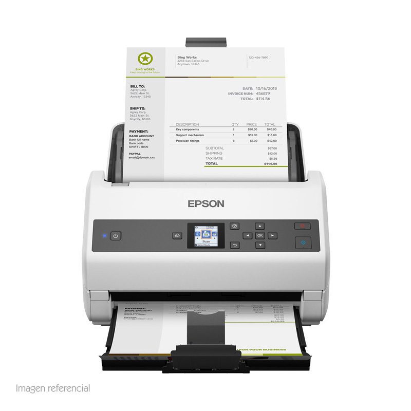 Escáner de documento Epson WorkForce DS-870, 600dpi, 65 ppm / 130 ipm, ADF.