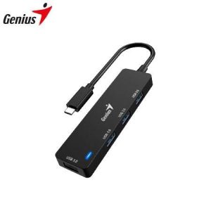 Hub USB-C Genius UH-400 4 USB-A 3.0 Negro