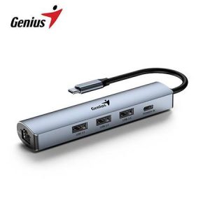 Hub USB-C Genius UH-545 Gigabit Ethernet 1-USB-C 3-USB-A