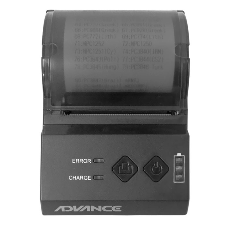 Impresora termica portátil ADVANCE ADV-7011N, USB, BT, Velocidad de impresión 90 mm/s