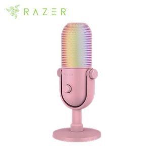 Micrófono Razer Seiren V3 Chroma USB Streaming Supercardioide con N Sensor Touch Silent Quartz