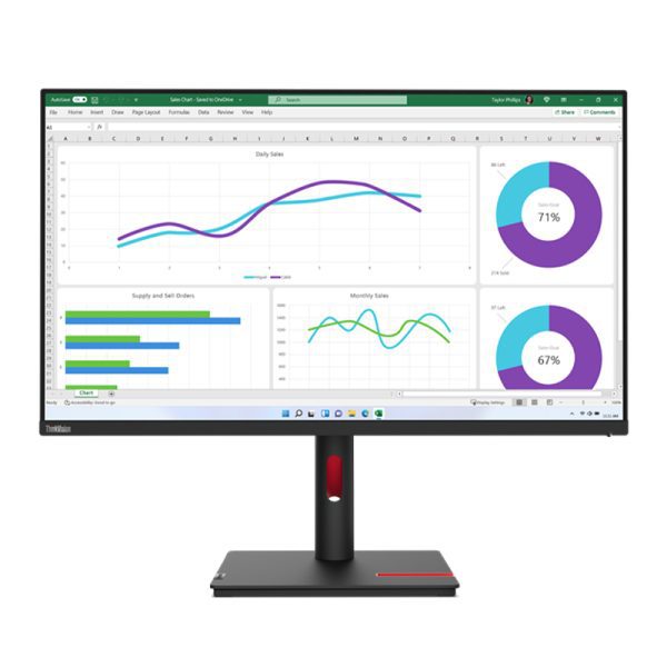 Monitor Lenovo ThinkVision T32h-30, 31.5" WLED IPS, HDMI x1/DP x1/USB-C x1/USB-A x4/RJ-45