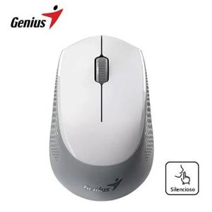 Mouse Genius Dual Inalámbrico/BT NX-8000S BT Blueeye Silent Ergonómico Blanco/Gris