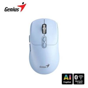 Mouse Genius Dual Inalámbrico/BT NX-8080S BT AI Copilot 7-BOT Silent Azul