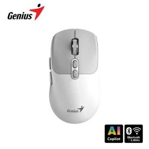 Mouse Genius Dual Inalámbrico/BT NX-8080S BT AI Copilot 7-BOT Silent Blanco