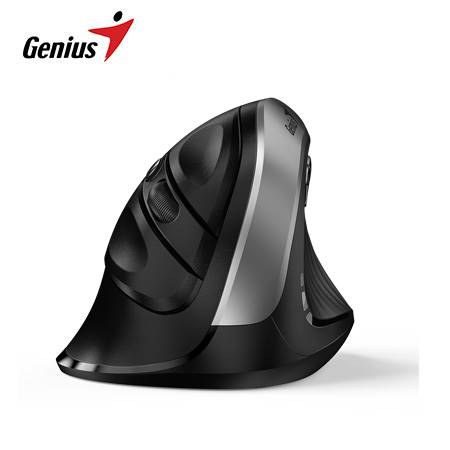 Mouse Genius Ergo 8250S Inalámbrico Vertical 6-BOT Plateado Gris