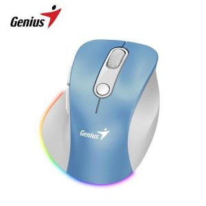 Mouse Genius Recargable Dual Inalámbrico/BT Ergo 9000S PRO 6-BOT Silent RGB Light Azul