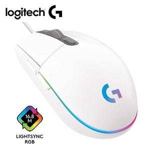 Mouse Logitech G203 Lightsync Optical 8000 DPI RGB Blanco -P