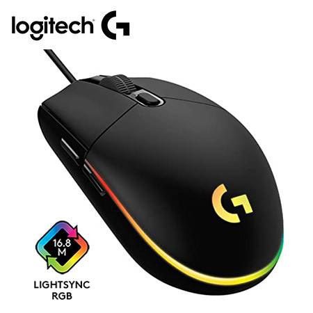 Mouse Logitech G203 Lightsync Optical 8000 DPI RGB Negro -P