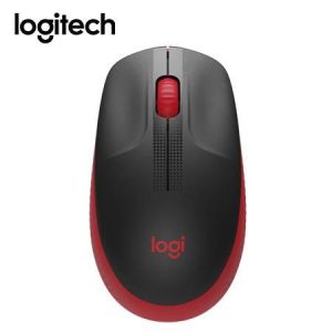 Mouse Logitech M190 Inalámbrico Full-Size Rojo
