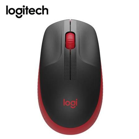 Mouse Logitech M190 Inalámbrico Full-Size Rojo