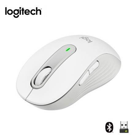 Mouse Logitech Signature M650 Silent Inalámbrico/Bluetooth Blanco