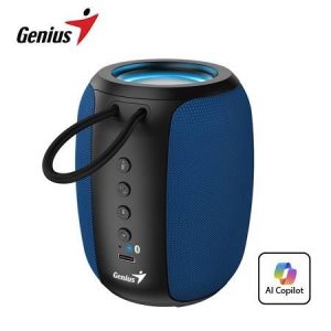 Parlante Genius SP-915BT Bluetooth 5W 6H Mic AI Copilot RGB Negro/Azul