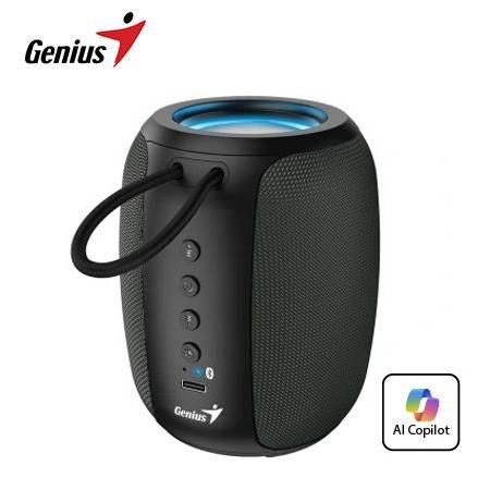 Parlante Genius SP-915BT Bluetooth 5W 6H Mic AI Copilot RGB Negro/Gris