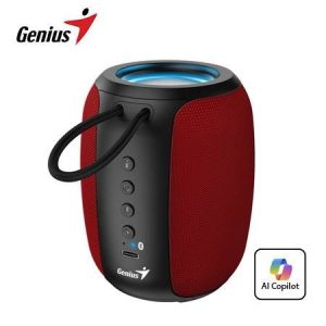 Parlante Genius SP-915BT Bluetooth 5W 6H Mic AI Copilot RGB Negro/Rojo