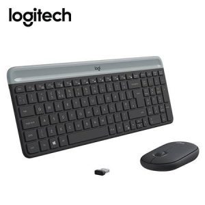 Teclado Logitech + Mouse MK470 Inalámbrico Slim USB Negro