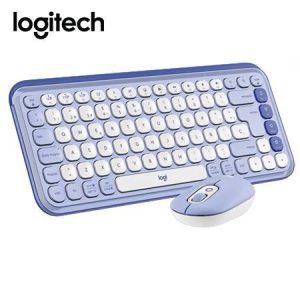 Teclado Logitech + Mouse Pop Icon Bluetooth/Inalámbrico SP / Copilot/ Lila